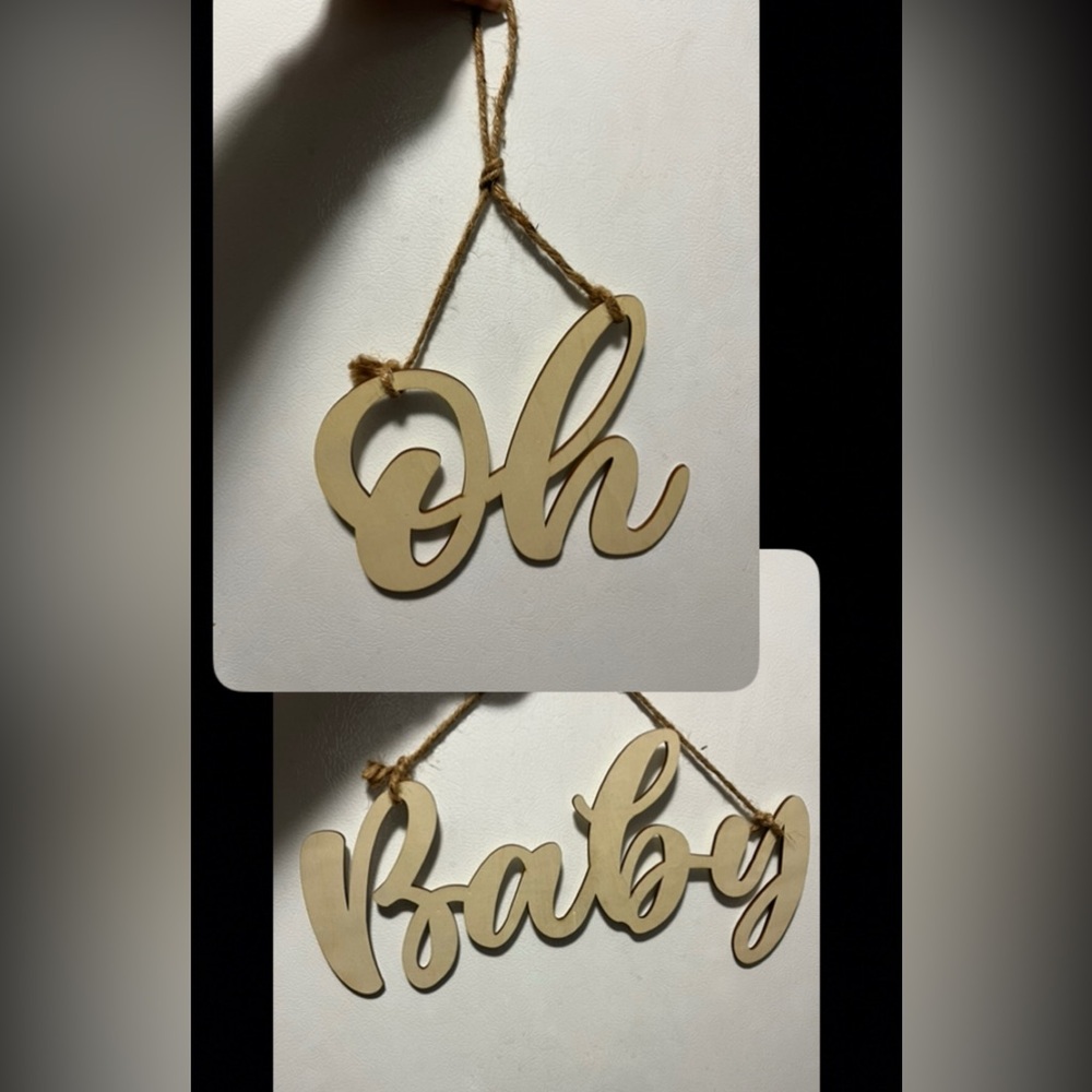 Oh Baby Wall Hanging Decor – Baby Shower/Nursery